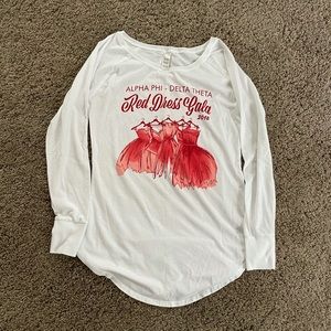 Alpha Phi Red Dress Gala long sleeve